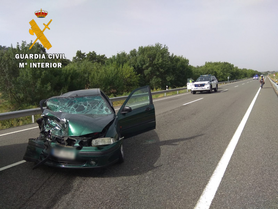 Uno de los vehículos accidentados en el siniestro