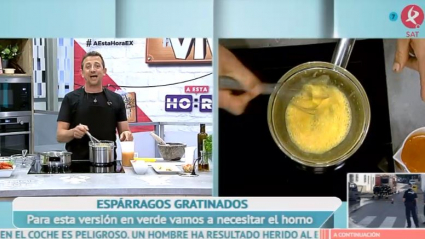 Antonio Granero prepara una sopa de espárragos