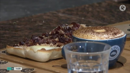 Una de las tostadas que participa en el concurso de "Badajoz, capital del desayuno"