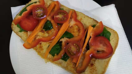 imagen de la tostada ganadora del I Concurso "Badajoz, capital mundial del desayuno"