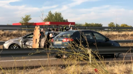 Accidente A-5, cerca de Arroyo de San Serván