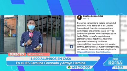 1600 alumnos confinados