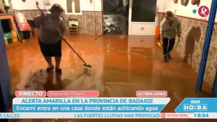 Ribera del Fresno sorprendido por la lluvia