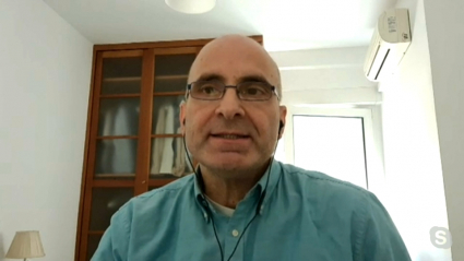 Imagen de la entrevista al epidemiólogo extremeño José Antonio López