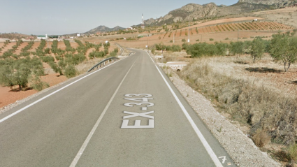 carretera EX-343 cerca de Hornachos