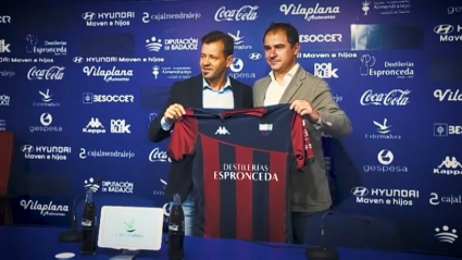 Manuel Mosquera junto a Jordi Lardín en el acto de presentación