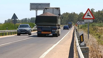 N-430 a la altura de Torrefresneda, donde comenzaría la futura autovía