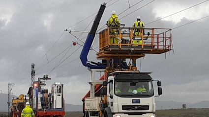 Obras en la nueva línea de alta velocidad entre Cáceres y Plasencia