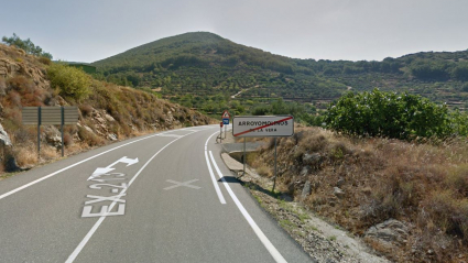 Carretera regional donde se ha producido el accidente