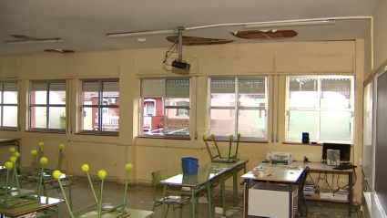 Imagen del agujero provocado por la tormenta