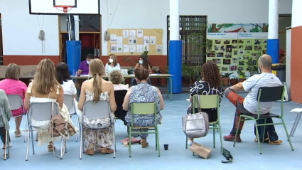 Claustro en el CEIP trajano de Mérida.