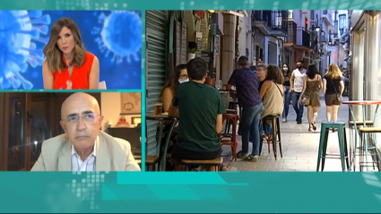 Momento de la entrevista a Calos Arjona, presidente del Colegio de Médicos de Cáceres