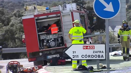 Accidente en la N-432 cerca de La Parra
