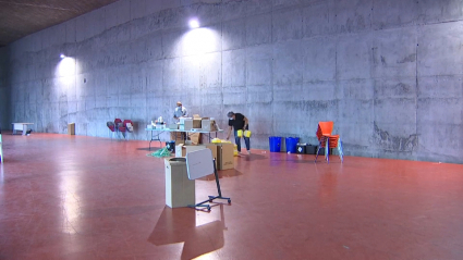 Imagen del `vacunódromo´ desmantelado en el Palacio de Congresos de Badajoz 