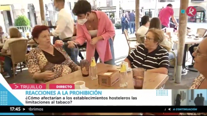A favor o en contra de prohibir el tabaco en terrazas