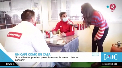 Mesa camilla en las terrazas