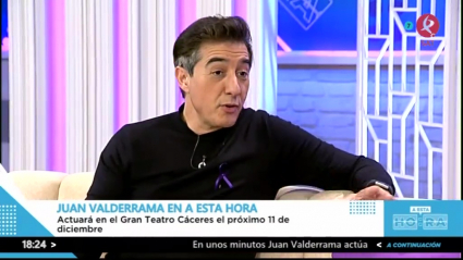 Juan Valderrama pisa nuestro plató