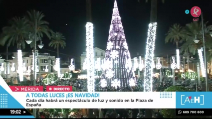Arranca la Navidad en Mérida con un espectáculo de luz y sonido