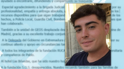 El agradecimiento de la familia de Pablo Sierra