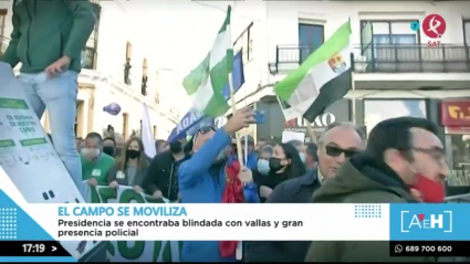 Manifestación por los costes producción en el campo