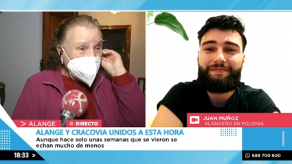 La gran emoción de una abuela al ver a su nieto 