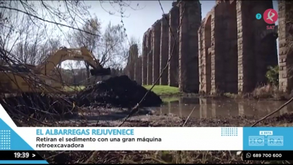 Las labores de limpieza en el río