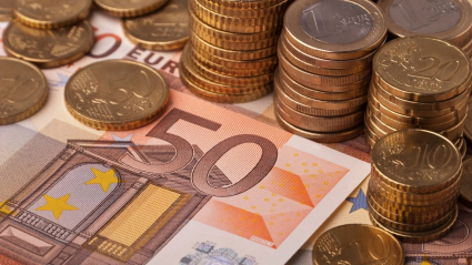 dinero en efectivo. Euros