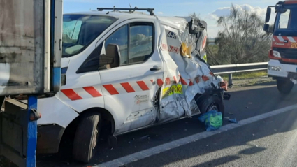 Accidente en la A-66 en Cañaveral