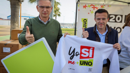Los alcaldes de Don Benito y Villanueva de la Serena, José Luis Quintana (i) y Miguel Ángel Gallardo