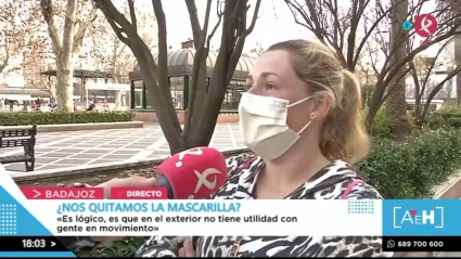 El uso en exteriores de la mascarilla