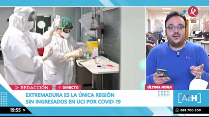 El número de ingresos por UCI en Extremadura por covid 19