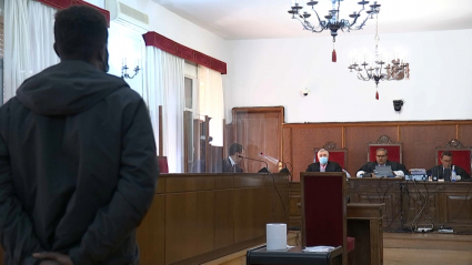 Imagen del acusado en la sala de la Audiencia de Badajoz