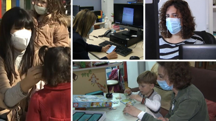 Mujeres realizando algunas de sus tareas cotidianas