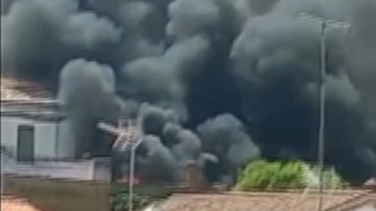 Incendio en Cáceres