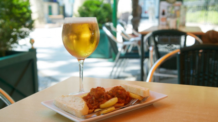 tapa con caña