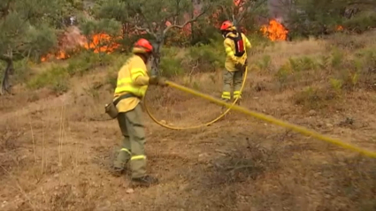 Bomberos en Santa Cruz de Paniagua