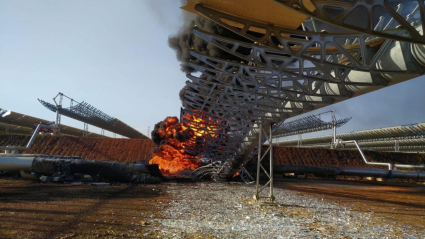 La fuga de aceite en la termosolar cerca de Valdecaballeros ha provocado una nube tóxica