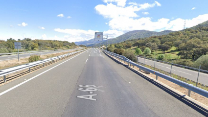 Lugar aproximado del accidente, en el kilómetro 463 de la A66