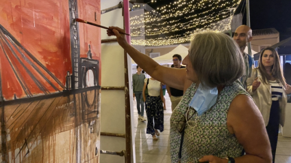 Una de las 200 artistas que han participado en esta edición de 'La Noche en Blanco'