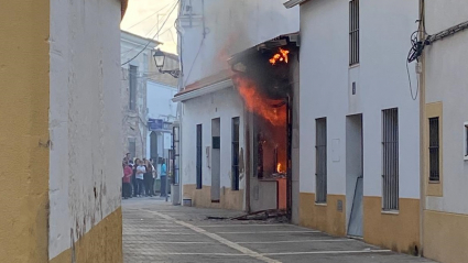 Incendio floristería en Torre de Don Miguel Sesmero