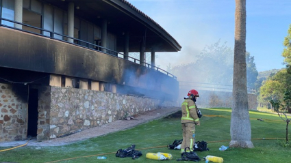 Incendio club de golf Norba de Cáceres