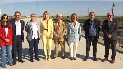 Visita de la ministra de cohesión territorial de Portugal a la terminal ferroviaria