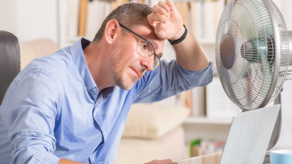 ventilador para sofocar el calor