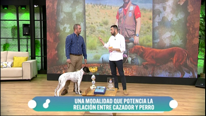 cazador y perro por san huberto