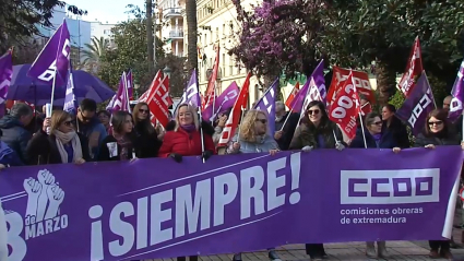 Manifestación de CCOO en Badajoz