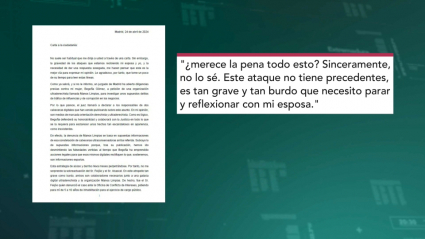Carta difundida por Pedro Sánchez