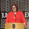 Begoña García Bernal durante una rueda de prensa