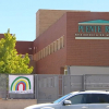 Fachada de una residencia de mayores en la ciudad de Badajoz.