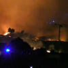 Imagen del incendio durante la madrugada 