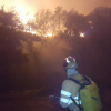 Bombero forestal en incendio de Valencia de Alcántara